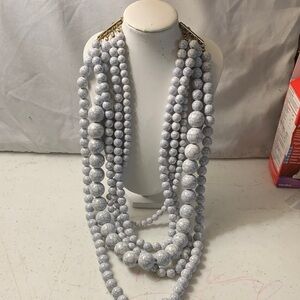 Elegant White Beaded Necklace
